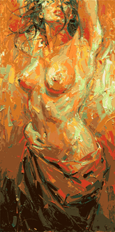 Malen nach Zahlen Akt Frau Abstrakt