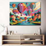Painting by Numbers for Adults Balloons in the Sky