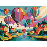 Painting by Numbers for Adults Balloons in the Sky