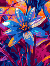 Grind to Count Blue Flower