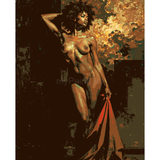 Painting by Numbers for Adults Nude Woman with Scarf