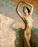 Grind nach Zahlen Akt Asiatin im Wind MNZ-AKT-007