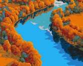 Painting by Numbers Lake from Above