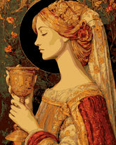 Malen nach Zahlen Frau im 18. Jahrhundert