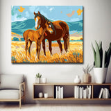 Grind after Zahlen Pferd und Fohlen