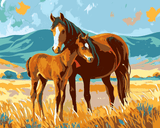 Grind after Zahlen Pferd und Fohlen