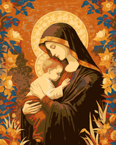 Malen nach Zahlen Maria mit Kind