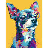 Grind nach Zahlen Chihuahua abstrakt