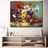 Grind nach Zahlen Stiefmütterchen