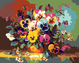 Grind nach Zahlen Stiefmütterchen