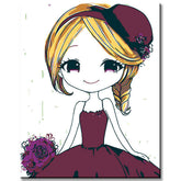 Malen nach Zahlen Little Princess mit Kappe