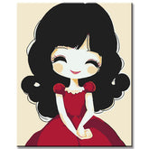 Malen nach Zahlen Little Princess mit Zöpfen