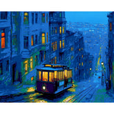 Malen nach Zahlen Amerika San Francisco Straßenbahn