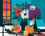 Grind nach Zahlen Sommerstrauss