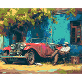 Malen nach Zahlen Bauer und Oldtimer