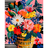 Grind nach Zahlen Sommer Blumenstrauss