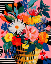 Grind nach Zahlen Sommer Blumenstrauss