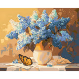 Grind nach blumen fliederstrauss