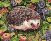 Malen nach Zahlen Tiere Igel mit Obst