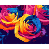 Grind nach Zahlen Blumen Rosen abstrakt