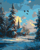 Malen nach Zahlen Vogel Winter Kohlmeise