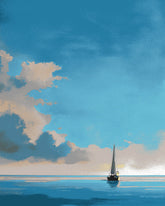 Painting by Numbers Sea Sailboat