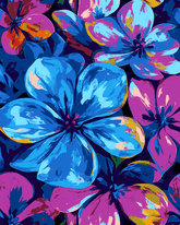 Grind after a photo of blue and blue flowers