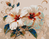 Grind nach Zahlen Bilder Weiße Iris