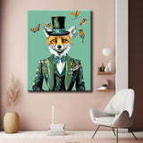 Malen nach Zahlen Lustige Tiere Fuchs mit Zylinder