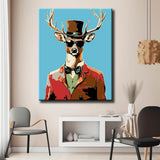 Malen nach Zahlen Lustige Tiere Hirsch im Hemd