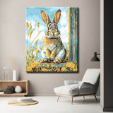 Malen nach Zahlen Tiere Hase macht Männchen