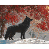 Malen nach zahlen bite wolf im snow