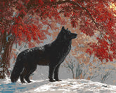 Malen nach zahlen bite wolf im snow