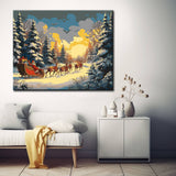 Malen nach Zahlen weihnachtsstimmung schlitten mit geschenken