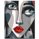 Malen nach Zahlen Abstrakte Kunst Gesichter Urbane Welt Modern Art