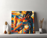 Grind nach zahlen akt frau verdeckte brust