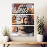 Grinding nach Zahlen Buddha Südostasien - 3 parts (Triptychon)