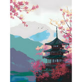 Painting by Numbers China Cherry Blossom Landscape