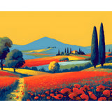 Malen nach Zahlen Kunst Blumen Landschaft