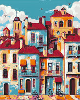 Malen nach Zahlen Kunst Italien Stadt