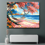 Malen nach Zahlen Hängematte am Strand