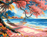 Malen nach Zahlen Hängematte am Strand