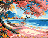 Malen nach Zahlen Hängematte am Strand