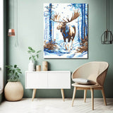 Malen nach Zahlen hirsch im wald