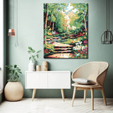 Malen nach Zahlen für Erwachsene Treppe im Wald