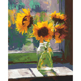 Paint by Numbers for Adults Vase with Sunflowers