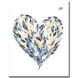 Malen nach Zahlen für Erwachsene Herz aus Federn