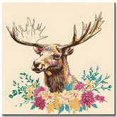 Grind after days for Erwachsene Tiere Elch rosa Blumen