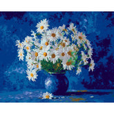 Grind after Zahlen Blumen Margariten und Kornblumen