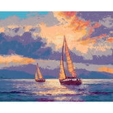 Paint by Numbers for Adults Sailboats in the Storm